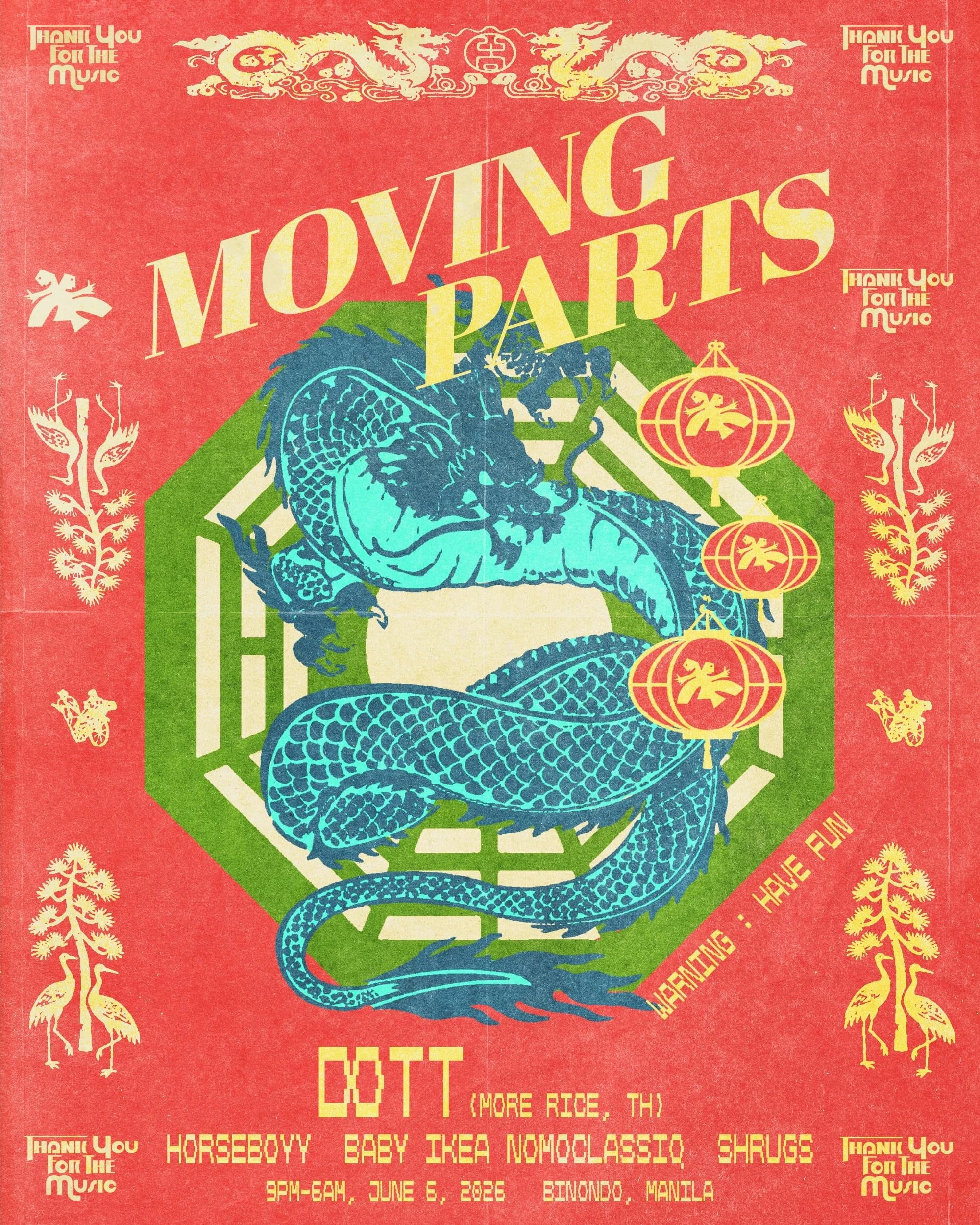 Thank You For The Music (TYFM) — event poster
